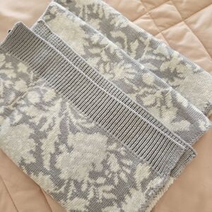 Vera Bradley Cozy Scarf in Light Blue and Soft White